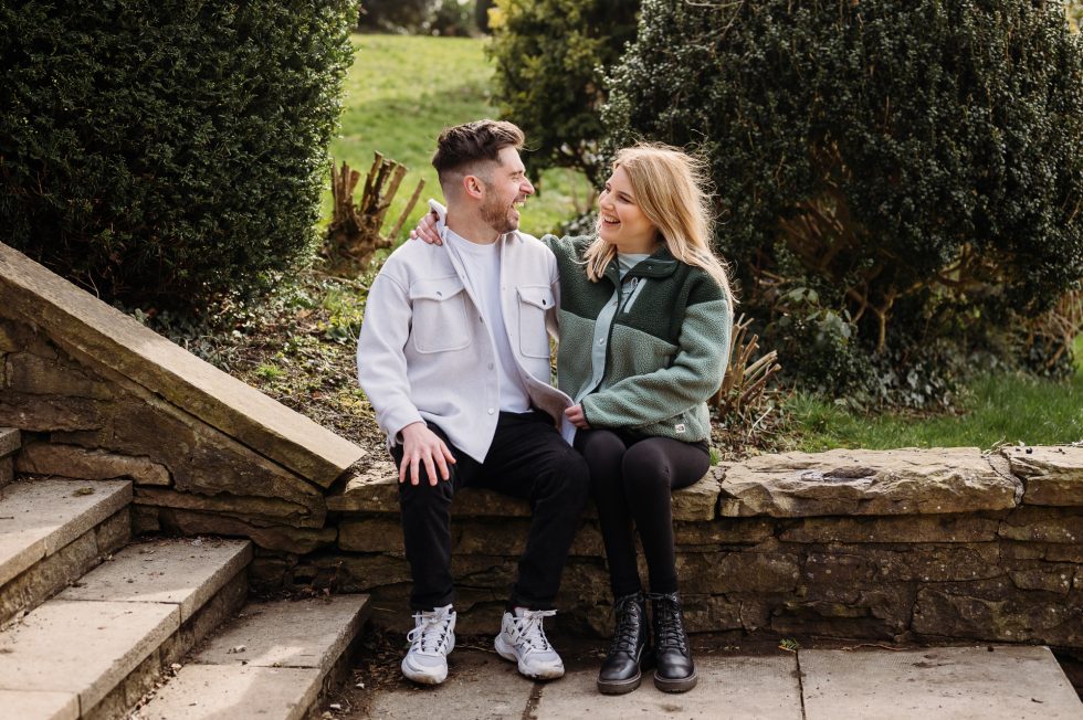 Lancashire family photographer at Clitheroe Castle with John and Jade Reynolds