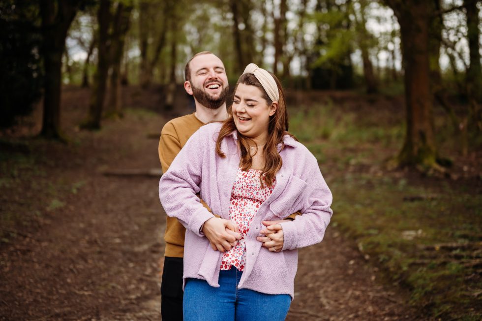 Couple on a pre wedding photo shoot with Lancashire wedding photographer