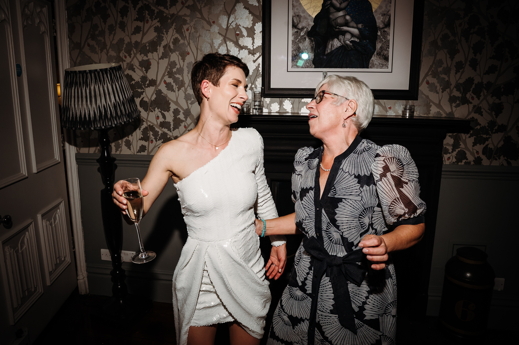 Bride and her Mum dancing