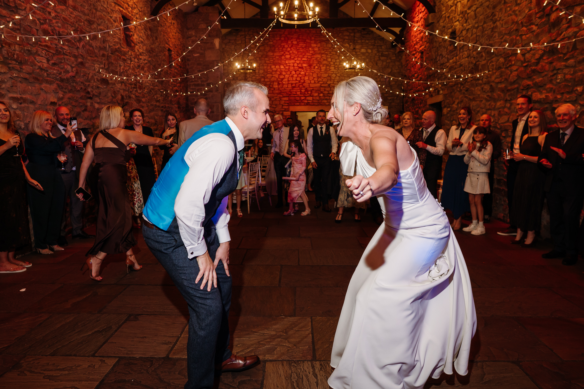 Bride and grooms first dance by Lancashire wedding photographer